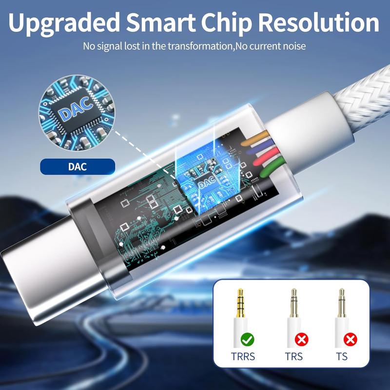 Aux to USB C, USB C to 3.5mm Audio Aux Jack  (3.3ft 2-Pack), Type C to 3.5mm Headphone  Stereo Cord for  16 15 Pro Max,  Galaxy s25 S24 S23 S22 Ultra, Note 20,  Pixel 5 6 XL