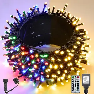 Christmas Lights Indoor Outdoor 300LED 100FT, Color Changing Christmas String Lights with Remote, UL Certified, 11 Modes, Timer, Connectable & Waterproof for Party Decor, Warm White & Multicolor