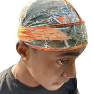 Orange Camo Durag