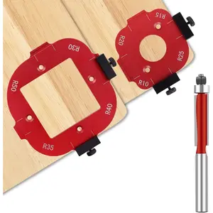 Router Templates and Jigs for Woodworking,Guides and Edge Guide for Precision Routing,Router Tool,Corner Radius Templates for Routers R10/R15/R20/R25/R30/R35/R40/R50