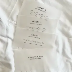 Savings challenge envelopes - horizontal + cash envelope + saving