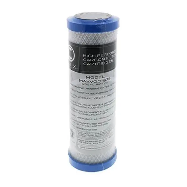 Watts (MAXVOC-975) 10" x 2.5" C-MAX Coconut Shell Carbon Block Filters - for VOC, Cyst Reduction
