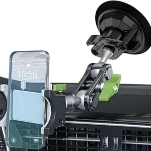 Joytutus 360° Rotating Car Phone Mount, Universal Ball Head Adjustable Arm Holder for Video Recording Vlogging, Strong Hold, Easy Installation, Fits Dashboard, Suction Cup Windshield, Sunroof, Outdoor Use