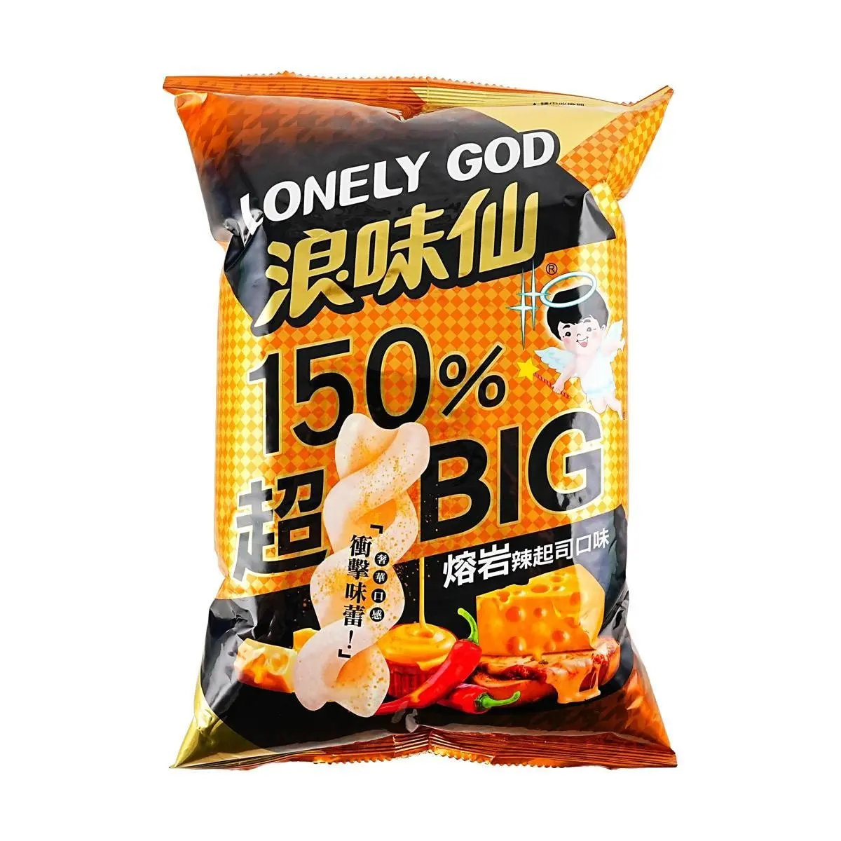 Want Want Lava Spicy Cheese Potato Twists 89g - Authentic Taiwanese Snack, Crispy & Flavorful