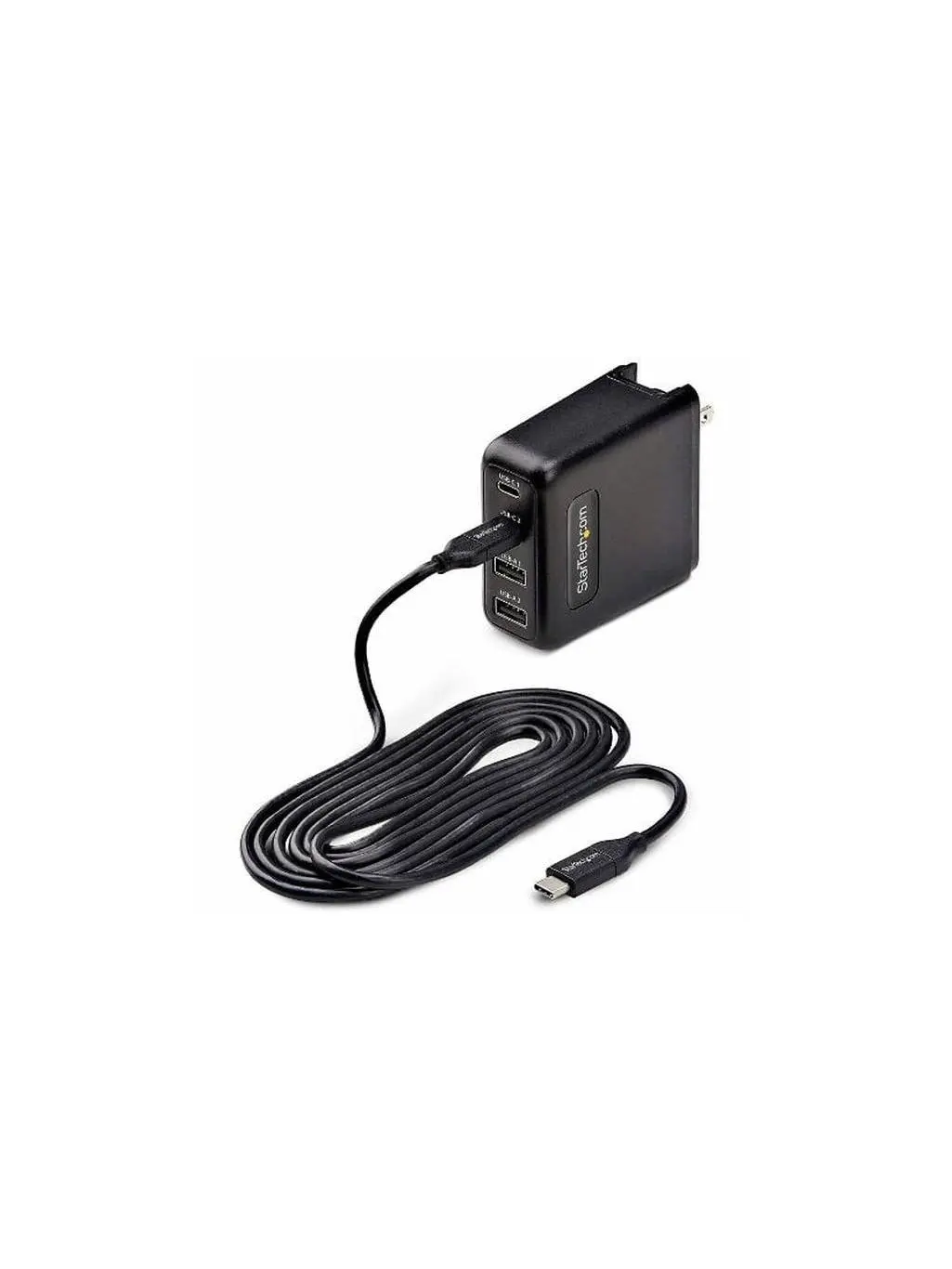 Startech 2210GCN-WALL-CHARGER 100W USB C GaN Wall Charger - Foldable Plug, ETL Safety Listed, 5-8.9V Compatibility for Smartphones, Cable-Compatible Portable Charging
