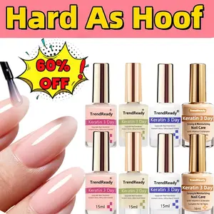 2PCS Nail Hardener for Weak Nails | Long Lasting & Fast Dry Nail Protein Hardener for Weak Nails | Clear Nail Polish Base Coat Concealer Ridge Filler for Nails, Smoothes Nails, Quick Air Dry, HEMA Free|Halloween, Nail Oil