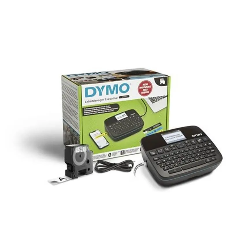 Dymo DYM2202121 LabelManager LabelWriter 640CB Portable Rechargeable Label Maker with Dual Connectivity - Direct Thermal Printing, Black