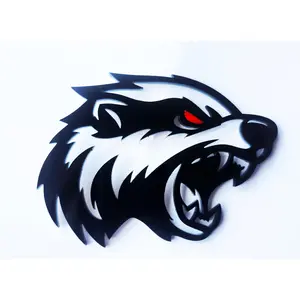 2x Badger Redeye Badge Logo Emblem for Car Auto Fender Trunk Hood