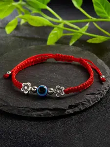 Evil Eye Design Adjustable Bracelet, Fashionable Jewelry for Women & Girls, Trendy All-match & Exquisite Jewelry for Birthday Gift, Flower Design Bracelet