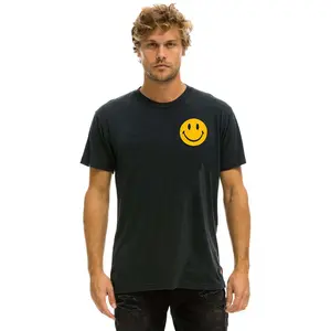 SMILEY 2 CREW TEE - CHARCOAL