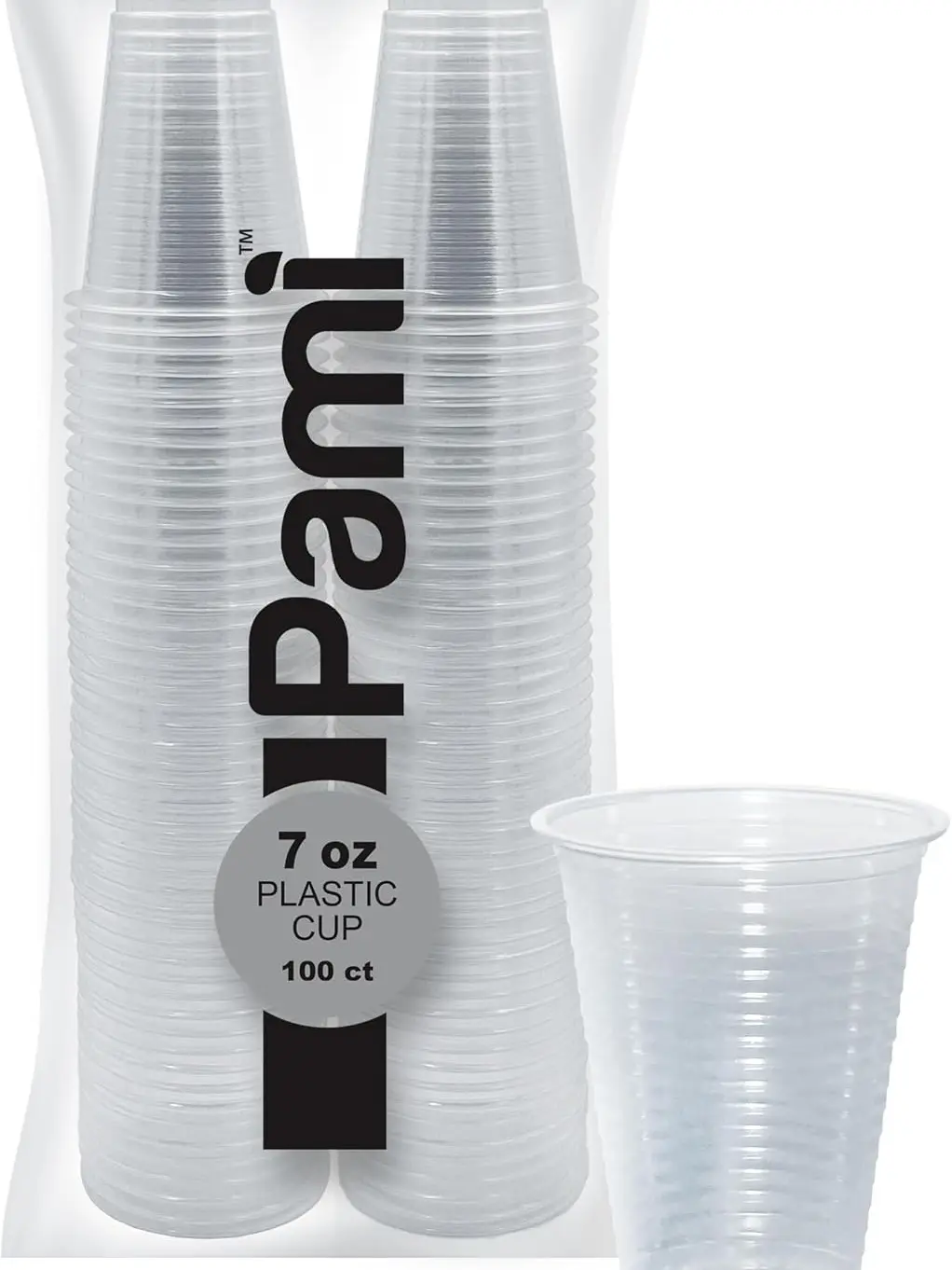 100 Pack 7 oz White Disposable Plastic Party Cups, BPA-Free Heavy Duty Drinking Cups for Cold Drinks, Juice, Soda, Beer, Parties, BBQ, Picnic, Birthday, Wedding & Everyday Use