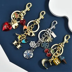 Cute Bag Charms,Handbag Charms for Purses,Sparkling Metal Letter Keychain,Bag Accessories for Women