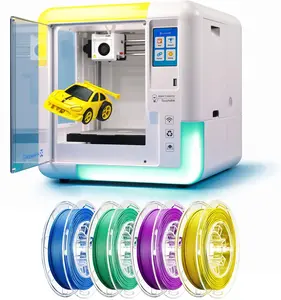 AOSEED 3D Printer for Kids & Beginners, AI-Powered Fully Assembled 3D Printer with Up to 400mm/s Speed, Auto Leveling, 15 Mini Apps, Includes 4 PLA Filaments for Home and School Use, X-Maker AI+