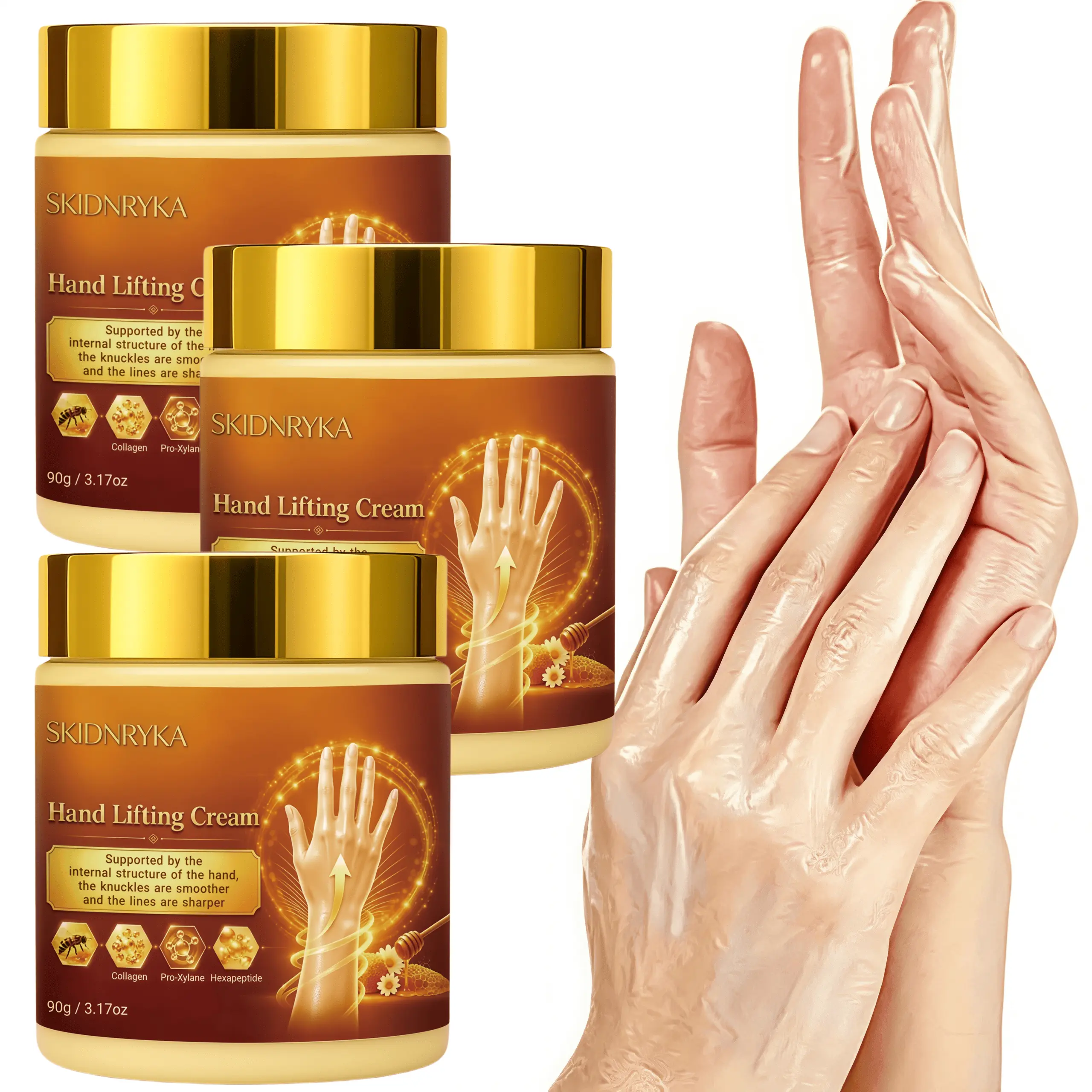 SKIDNRYKA Hand Moisturizing Cream, rich in collagen and hyaluronic acid, effectively hydrates and moisturizes the skin, making it soft and elastic.Say goodbye to dry, cracked hands and feet—they’ll become smoother, firmer, and more nourished.