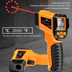 Multifunctional Laser Infrared Thermometer, Home Kitchen Temperature Gun, Industrial Thermometer, Dual Use, Measures 58f-1472f