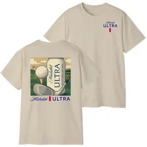 Vintage Michelob Ultra Golf T-Shirt, Classic Masters Golf Graphic Tee, Casual Cotton Womenswear And Menswear