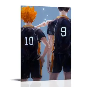 Haikyuu-Hinata Kageyama Poster Posters Music Album Cover Posters Canvas Wall Art High-Resolution Vintage Band & Artist Prints for Room