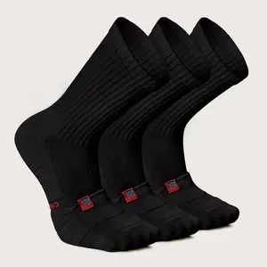 Crease Beast Pocket Socks for Crease Protector inserts - Black - 3 Pairs - Extra Cushioned Heel. Memory Foam Inserts Not Included. Seamless toe. Crease guards. Anti-crease socks.