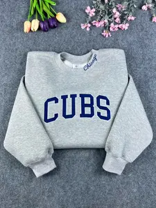 Vintage Cubs Sweatshirt | Oversized Grey Crewneck | Cozy Streetwear Pullover | Casual Unisex Fall Outfit