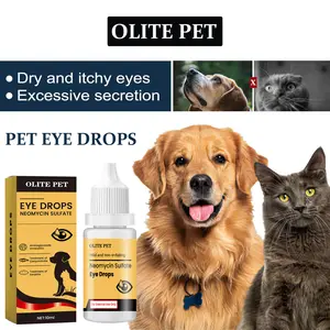 OLITE PET Eye Wash For Pets - Gentle Daily Cleansing Drops For Tear Stains & Discharge In Cats & Dogs - Suitable For All Pet Types
