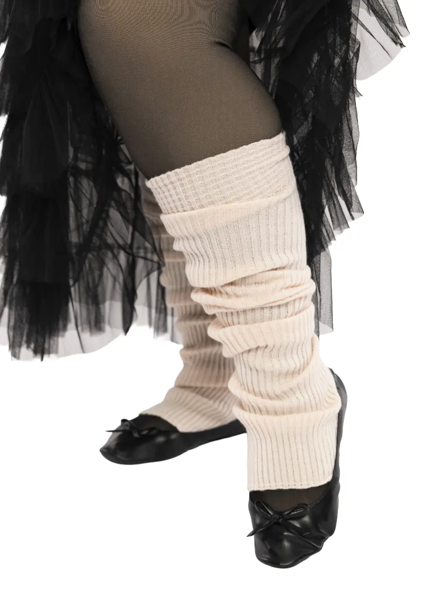 Knit Long Stirrup Legwarmers- Blush