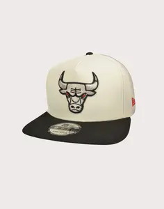 Mens New Era NBA Chicago Bulls 9FIFTY A-Frame Chrome Logo Snapback Hat