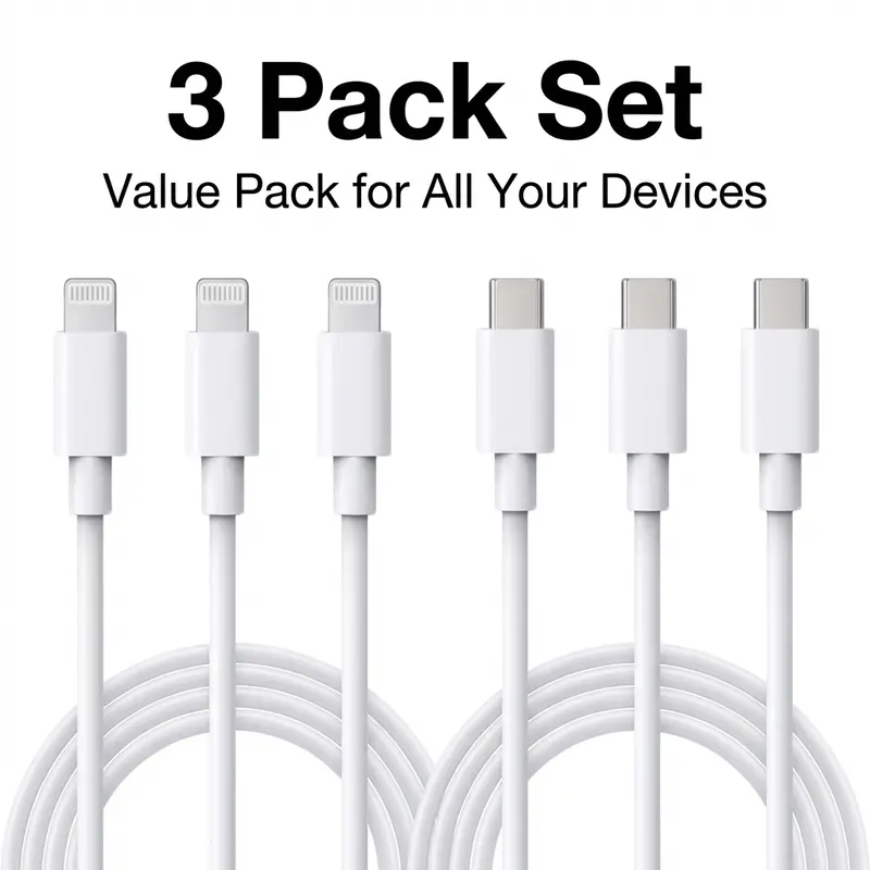 FINEKEEP Fast charging MFi-Certified 6.6FT 3.3FT Lightning Cable - PVC material USB-C to Lightning Charger, High-Speed Data Transfer, Durable Phone Accessory for iPhone 14/13/12/11Pro/XS Max,X,XR,8Plus Smartphones & Tablets (iPhone-Compatible Cables)