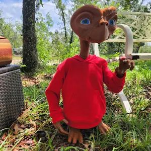 Life-Size 3D Printed Alien 2ft Tall with Red Hoodie - DIY Kit