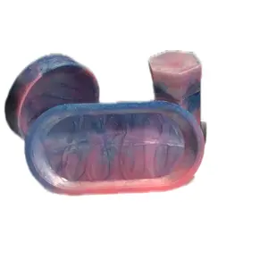Tray with Matching Ashtray and Stash Jar - Pink and Blue Sparkly Tray, Gorgeous Jar, Easy to Clean Ashtray - Tin, Set