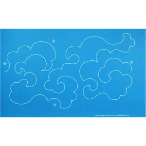 Cloudy Skies Edge to Edge Stencil Continuous Line Template for Free Motion Domestic Machine Hand Long-Arm Quilting (50032)