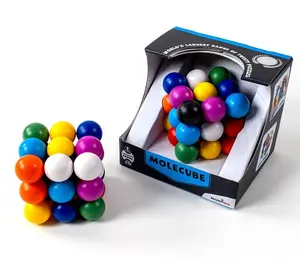 Meffert's Molecube - Original 3D Cube Puzzle with Vibrant Colored Spherical Beads for Ages 9+ - Travel Friendly & Durable Design for Mental Stimulation