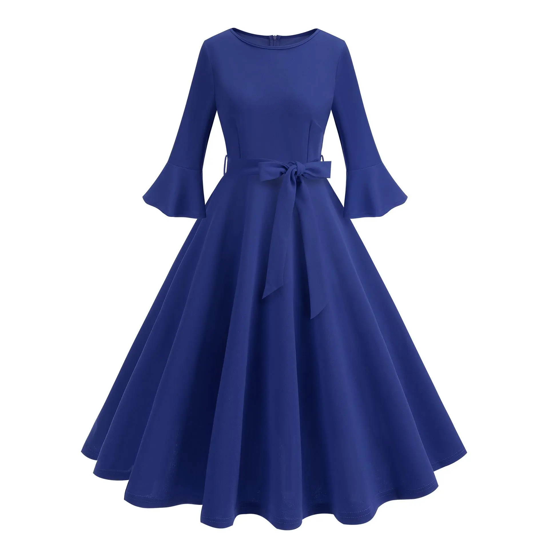Cocktail Dresses for Women, Vintage Wedding Guest 3/4 Sleeves Formal Church Dress, Spring