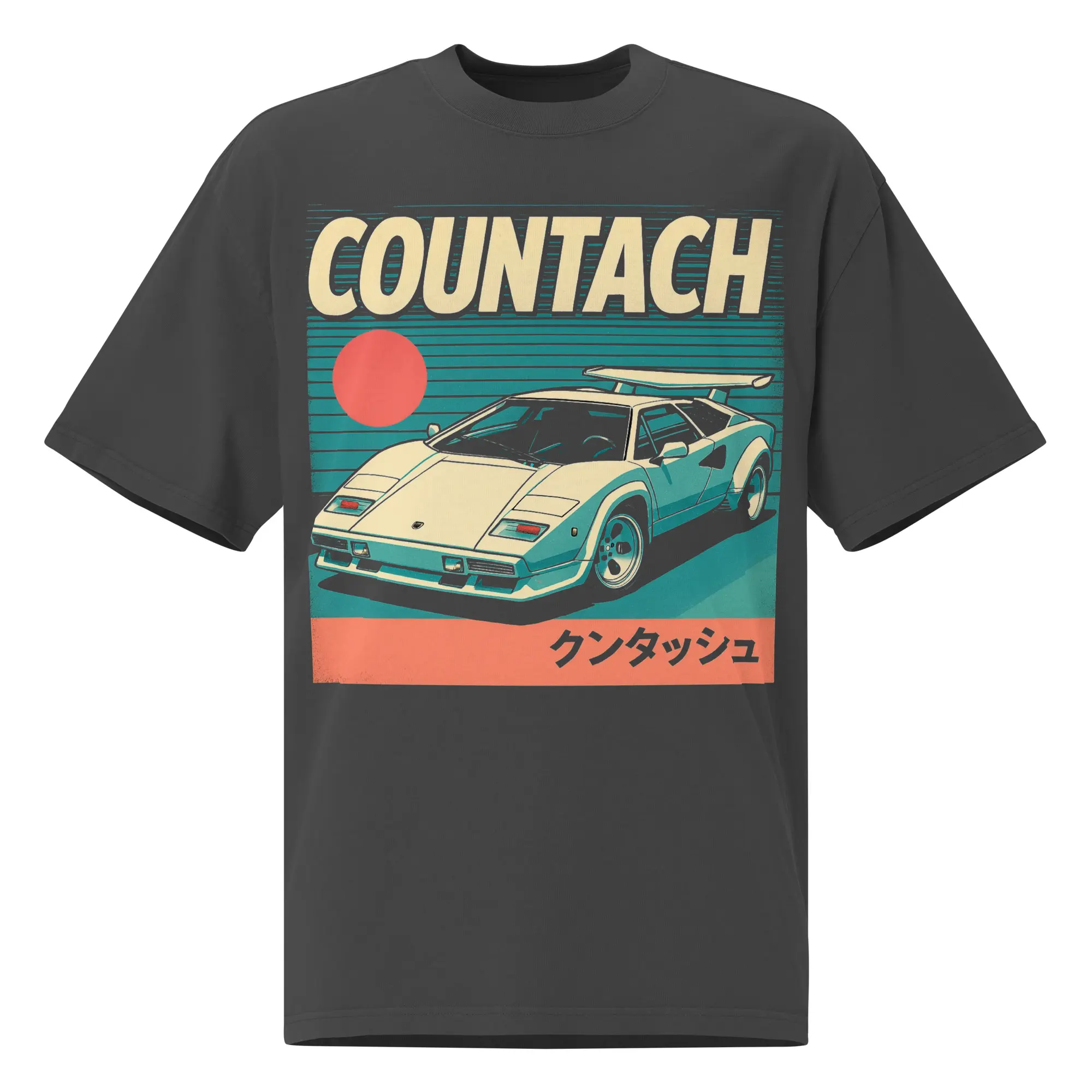 1980s Countach Japan Oversized faded t-shirt - TikTok Shop