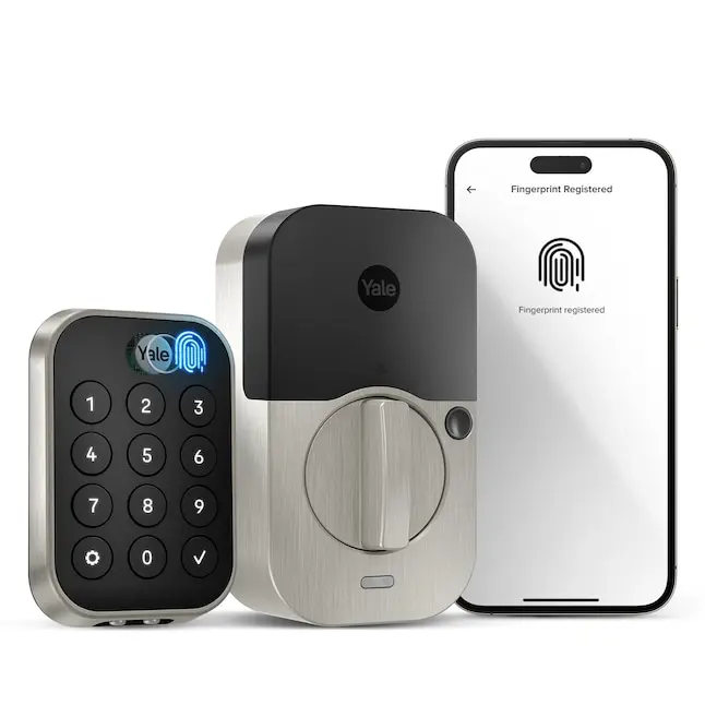 Yale YRD430FWF1619 US15 Assure Lock 2 Touch Key Free Keypad with WIFI Biometric Deadbolt - Satin Nickel Finish, Smart Door Locks, Connected Smart Door Locks
