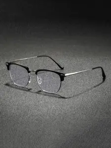 Men's Metal Eyebrow Half Frame Classic Vintage High-End Casual Versatile Business Style Fashion Flat Mirror Glasses High Quality Eyeglasses