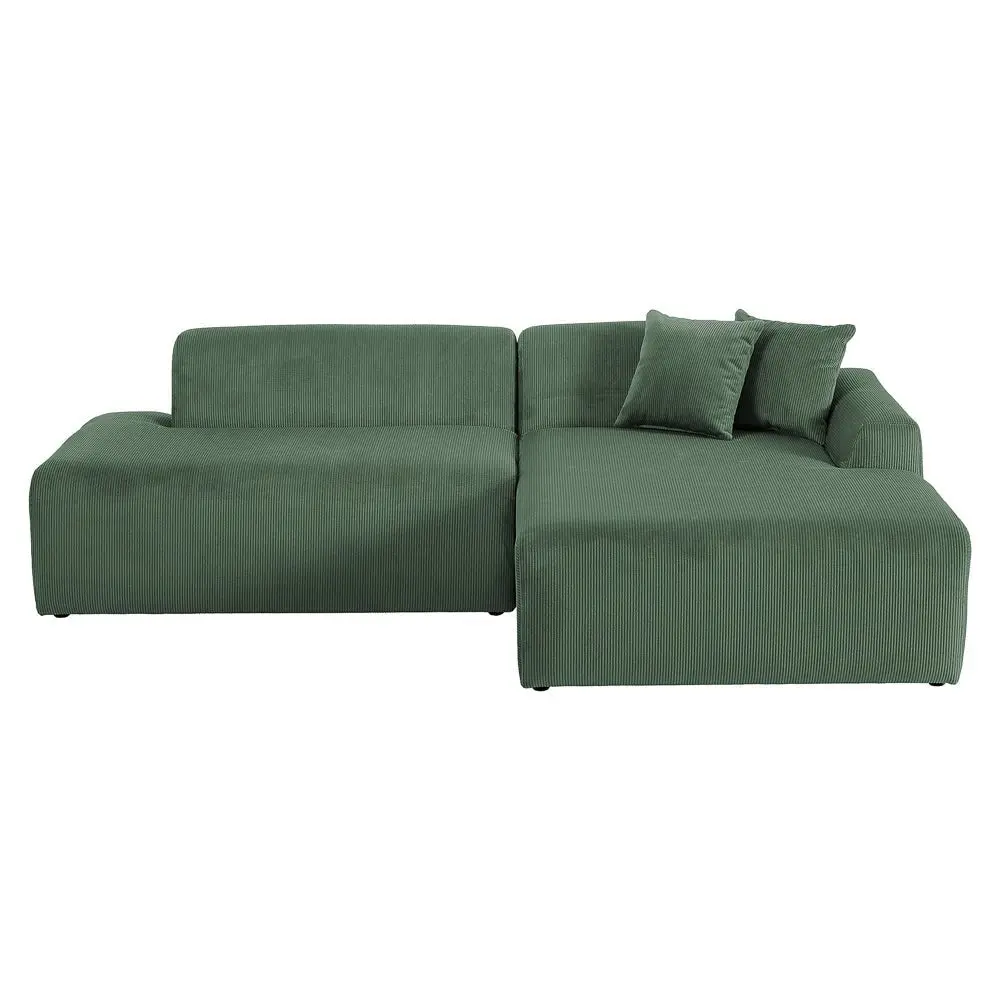 Dexter Green Corduroy Sectional Right Facing Chaise