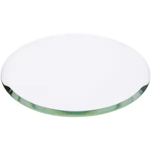 Plymor 3.5" Round, 3mm Thick Beveled Clear Glass Circle