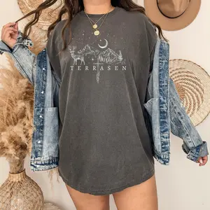 Comfort Colors Terrasen Shirt, Throne Of Glass Tee, Fantasy Book Shirt, Celaena Sardothien T Shirt, Rowan Whitehorn Tee, You Do Not Yield Shirt, Bookish Reader Tee, Casual Fit Tee, Trendy Graphic Shirt