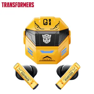 TRANSFORMERS T36 Wireless In-Ear Earbuds with Bluetooth 5.4, Mecha Armor Charging Case, Immersive Stereo Sound, HD Smart Calling, AAC/SBC Decoding, Ergonomic Comfortable Design, Cool Gaming Style Headphones, Compatible with Android & iOS