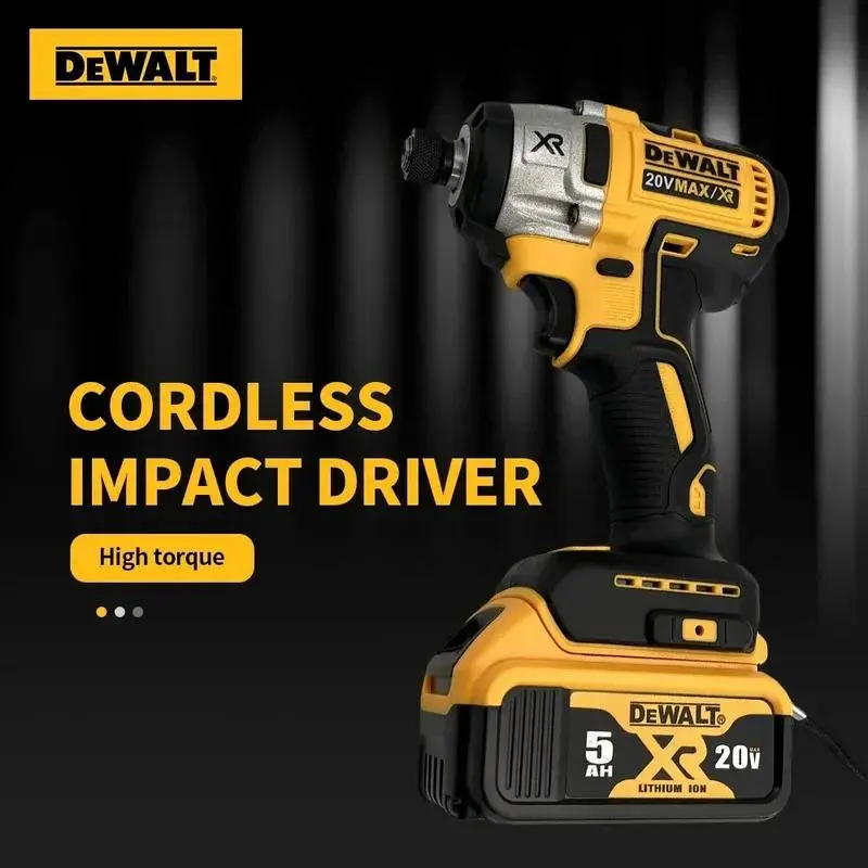 DeWALT 20V Lithium-Ion Brushless Cordless Impact Drill Driver, DCD887 Heavy-Duty Multifunctional Power Tool with Long-Lasting Battery