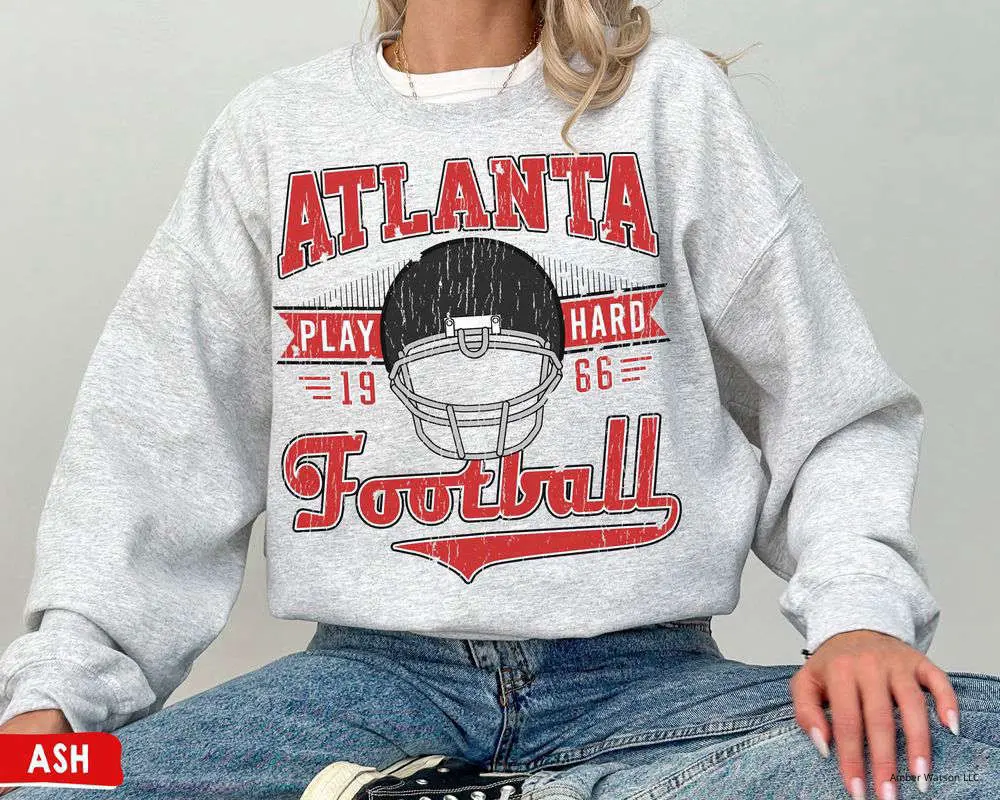 Vintage Atlanta Football Crewneck Sweatshirt / T-Shirt / Hoodie, Falcons Sweatshirt, Hoodie,  Retro Atlanta Falco Football Sweatshirt, Hoodie,  Falcons Fan Gift