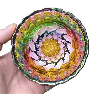 Handcrafted Seven-Color Lotus Tea Cup Made of Jianzhan Ceramic Unique Authentic Design for Tea Lovers
