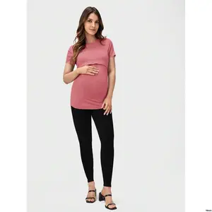 tiktokBASICSMaternitySolidNursingTee