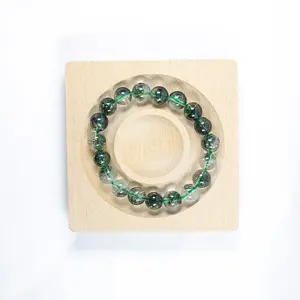 Gorgeous Handmade Green Phantom Crystal Bracelet