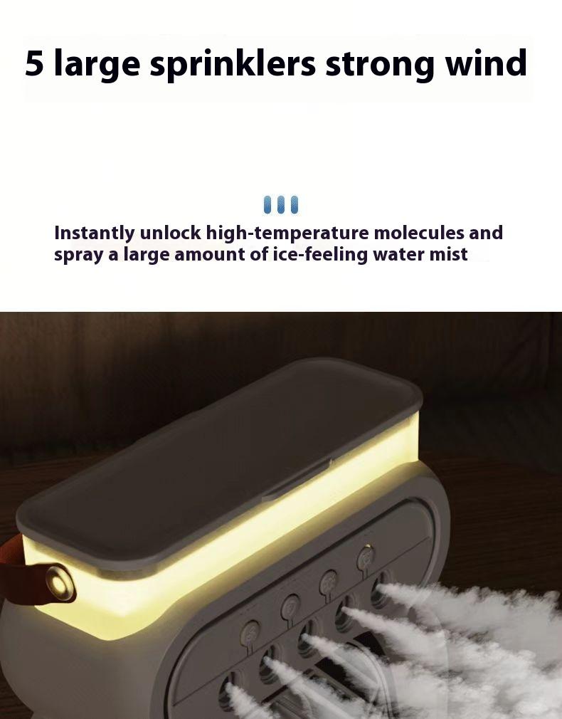 3 In 1 Portable Air Conditioner Evaporative Air Cooler LED Night Lights 3 Speeds Humidifier Fan For Home Office