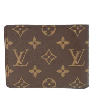 Pre-owned Louis Vuitton Canvas Clutches & Wristlets Marco Monogram Wallet Brown