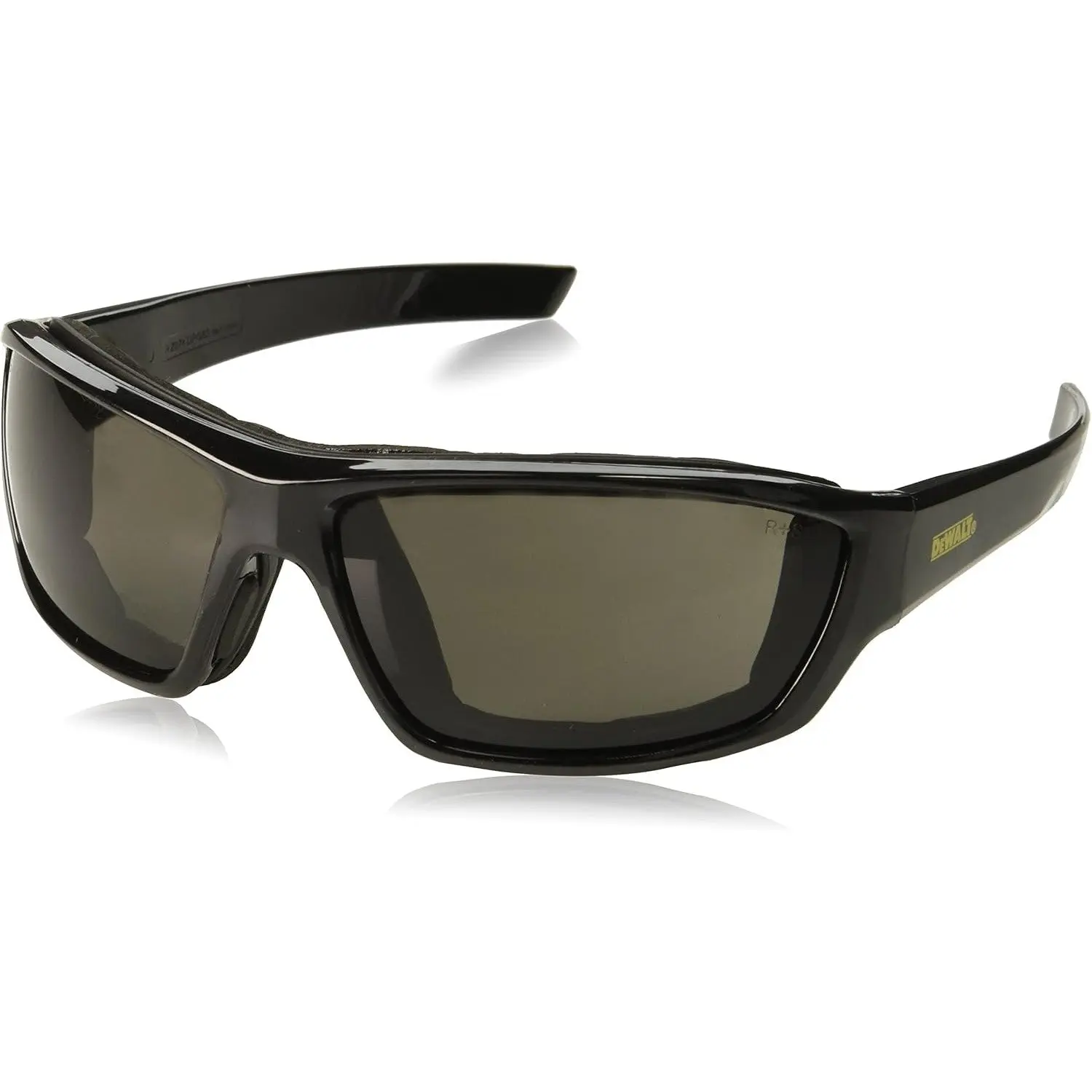 DeWalt Unisex Hybrid Design Safety Glasses & Goggles - Black Frame, Smoke Anti-Fog Lenses, 99.9% UV Guard, Padded Nose Bridge, Soft Foam Insert, Interchangeable Temples, Elastic Head Strap, Improved Sight Lines (Construction Work Safety Equipment), Anti-F