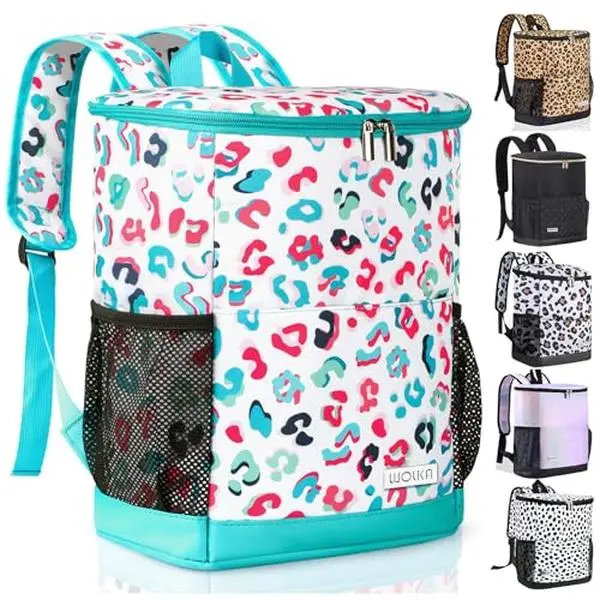 Wolka Cooler Backpack 30 Cans,Portable Backpack Coolers Insulated Leak Proof,Waterproof Soft Sided Cooler Bag for Travel,Beach,Camping,Picnic,Lunch Backpack for Women (Water Elf)