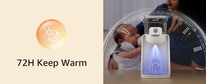 GROWNSY Instant Baby Bottle Warmer, Precise 4 Temperatures Control | Night Light, Midnight Feeding | Warm Water Dispenser for Formula in Seconds | 72H Smart Thermostat, Easy Keep Warm, Mom's Best Choice GROWNSY Instant Baby Bottle Warmer, Precise 4 Temperatures Control | Night Light, Midnight Feeding | Warm Water Dispenser for Formula in Seconds | 72H Smart Thermostat, Easy Keep Warm, Mom's Best Choice