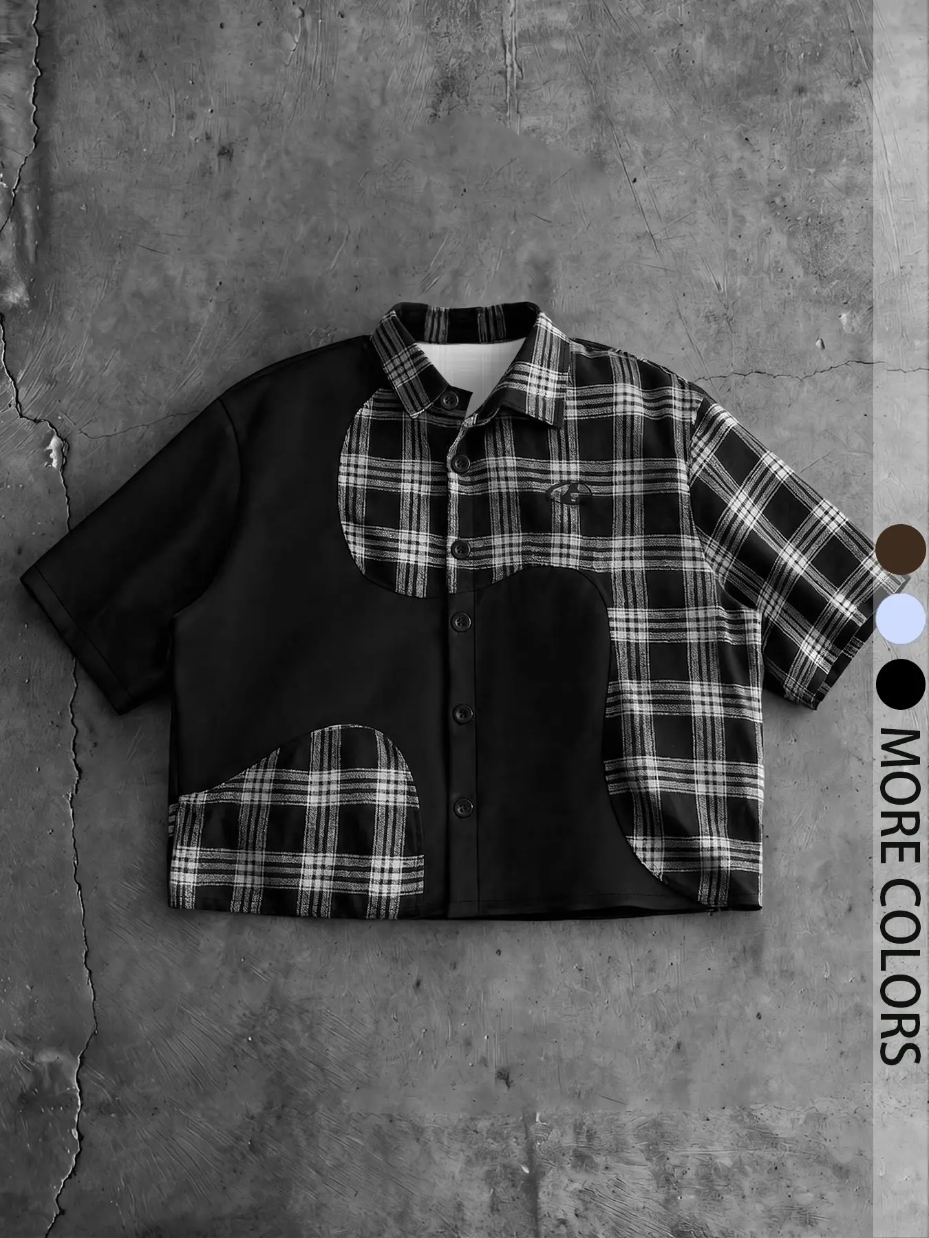 American Vintage Plaid Blouse, Casual Loose-Fitting Top, Button Front Design, Stylish Women's Clothing, Perfect for Everyday Wear